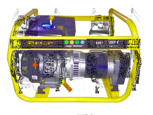 Генератор бензиновый однофазный 5 кВт, 230В, бак 6,5 л., расход 1,98 л/ч, ручной старт