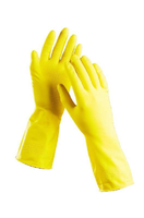 Перчатки хозяйственные латексные размер М жёлтые