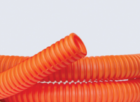 Труба ПНД гибкая тяжелая с протяжкой ф25 оранжевая
